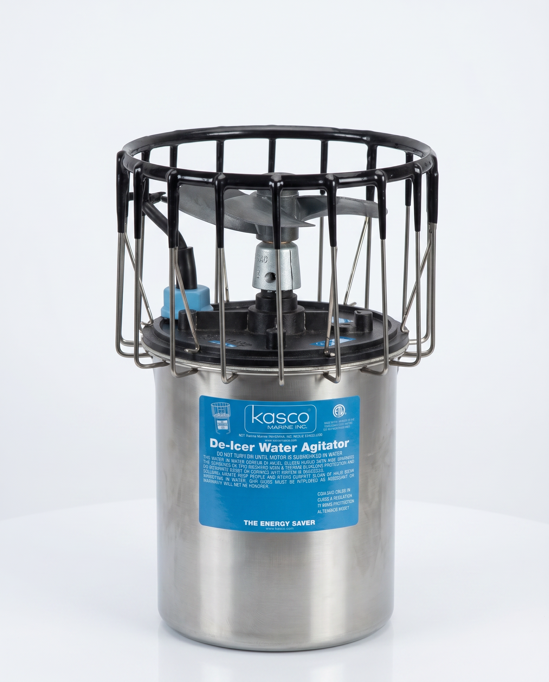 Kasco De-icer with protective cage and stainless steel motor housing
